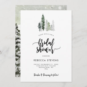 forêt d'hiver rustique nuptiale invitation