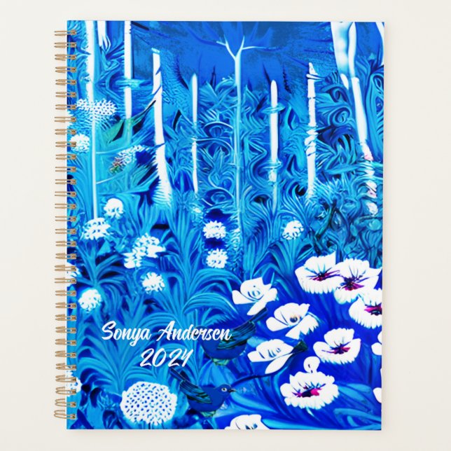 Forêt d'Imaginaires avec fleurs et oiseaux (Devant)