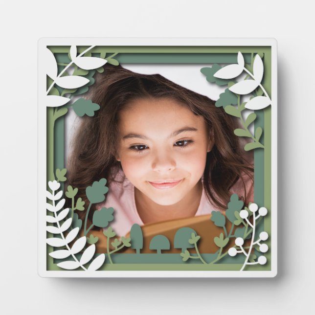 Forêt enchantée 3D Cadre photo Maman Plaque cadeau (Devant)