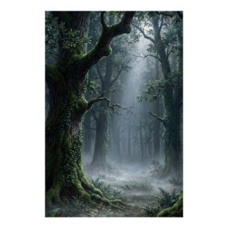 Forêt Enchantée | Affiche de Fantasy de Bois Brume
