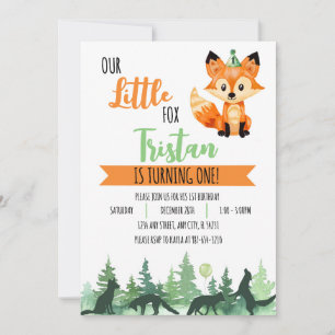 Forêt enchantée : Invitation d'anniversaire de Lit
