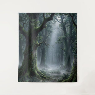 Forêt Enchantée Tapisserie Fantastique Verte et