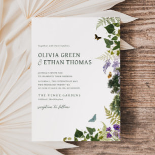 Forêt Enchantée Vintage Invitation de Mariage de l