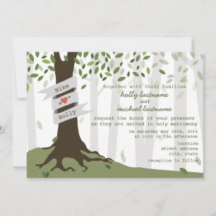 Forêt / Faire-part de mariage boisé