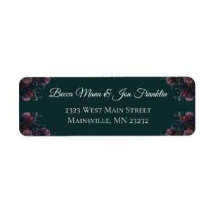 Forêt foncée Vert Élégant Mariage Maroon Mauve