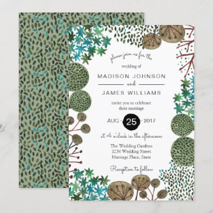Forêt forestière d'arbres MARIAGE Invitation