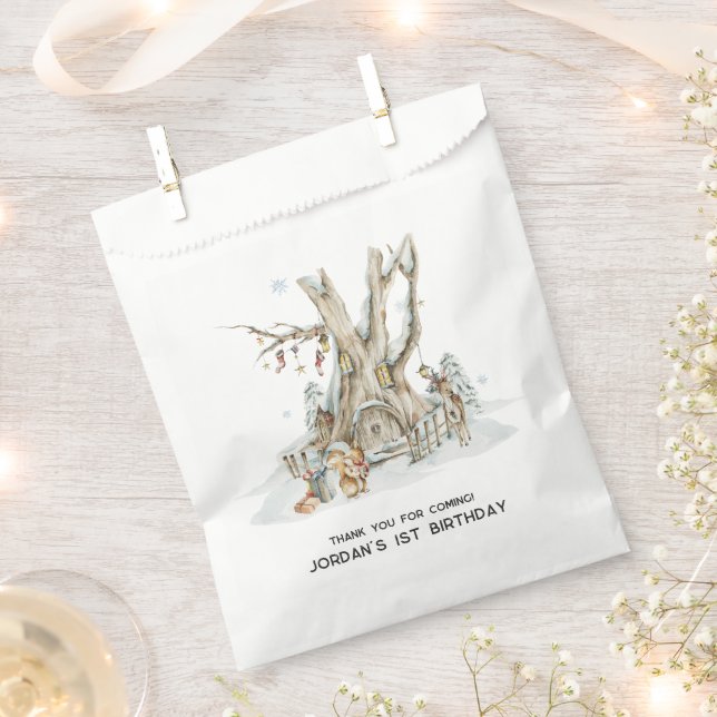 Forêt forestière d'hiver | Sacs favoris de la fête (Coupé)