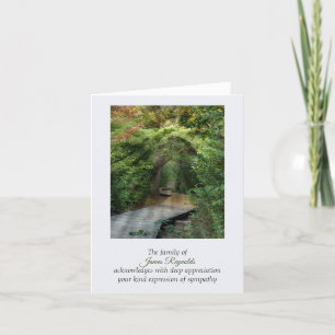 Forêt Sunbeams Sympathy Carte de remerciements