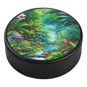 Forêt tropicale humide avec arbres et fleurs