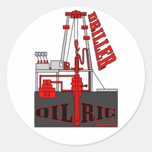 Foreuse de puits de pétrole, autocollant de