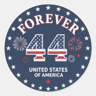 Forever 44 Classic Round Sticker