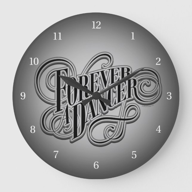Forever A Dancer Large Clock (Front)