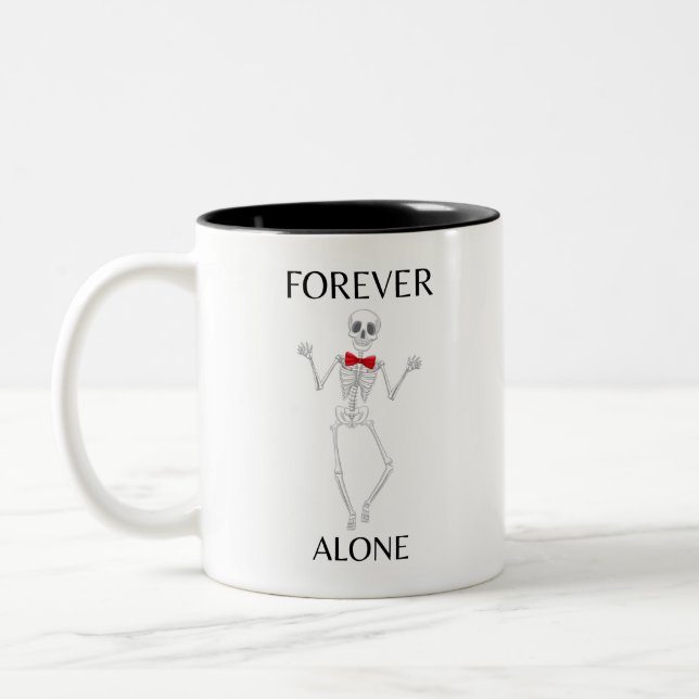 Forever Alone Two-Tone Coffee Mug (Left)
