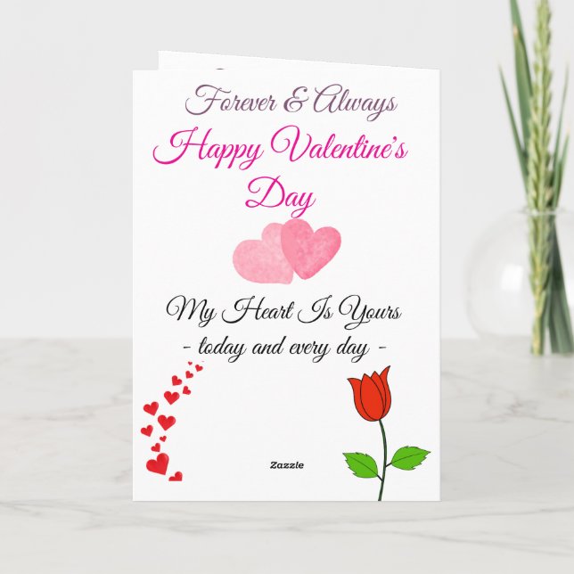 Forever & Always – Happy Valentine’s Day Card (Back)
