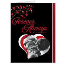 Forever & Always I love You add name photo Black