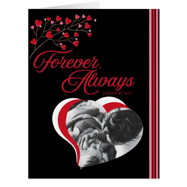 Forever & Always I love You add name photo Black (Front)
