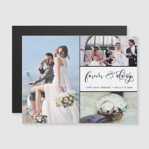 Forever & Always Modern Photo Wedding Thank You