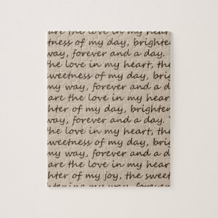 Forever and A Day Poem Jigsaw Puzzle