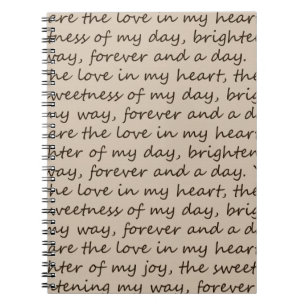 Forever and A Day Poem Notebook