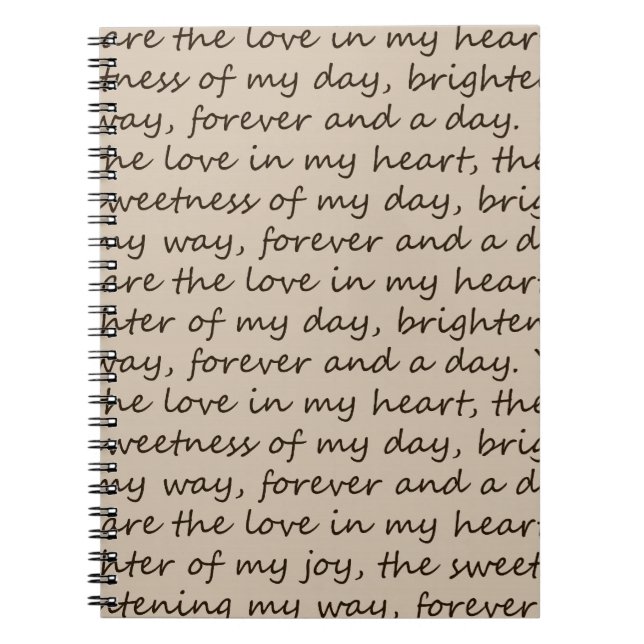 Forever and A Day Poem Notebook (Front)