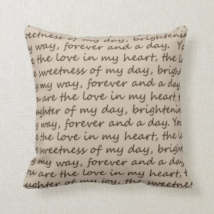 Forever and A Day Poem Throw Pillow