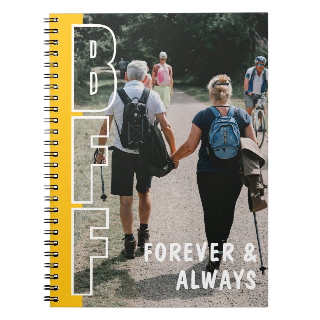 Forever and Always BFF Photo Yellow Notebook (Front)