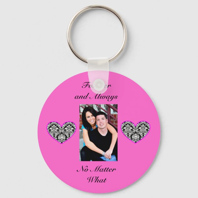 Forever and Always love picture keychain (Front)