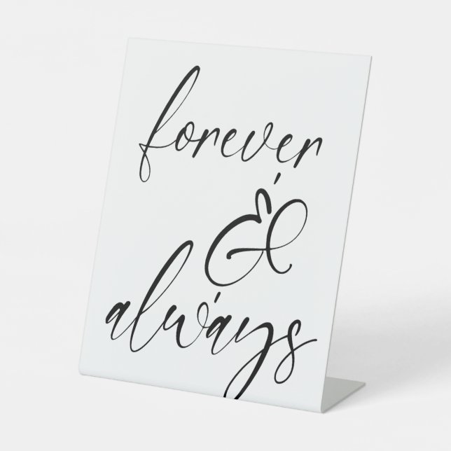 Forever and Always Minumalist Wedding Sign (Front)