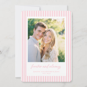 Forever and Always Romantic Valentine’s Day Photo Holiday Card