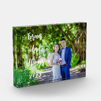 Forever And Always Wedding Photo Block