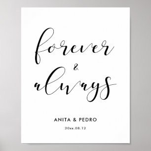 Forever and always wedding sign