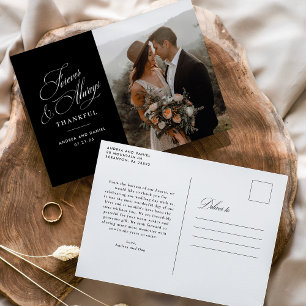 Forever and Always Wedding Thank You Postcard