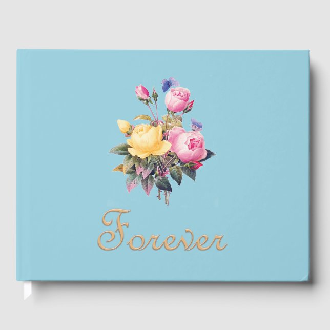 Forever and Flowers Guest Book (Front)