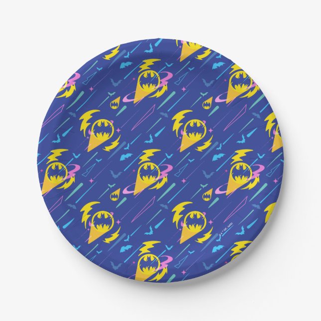 Forever Batman Bat Signal Pattern Paper Plate (Front)