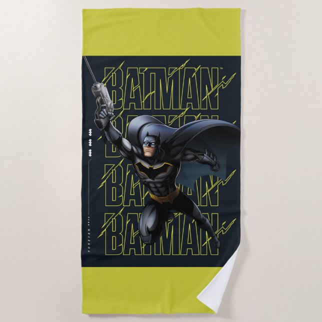 Forever Batman Grappling Hook Beach Towel (Front)