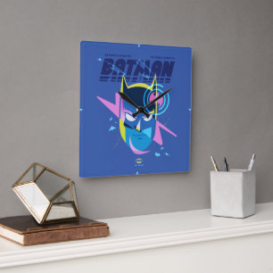 Forever Batman Light Up Head Graphic Square Wall Clock