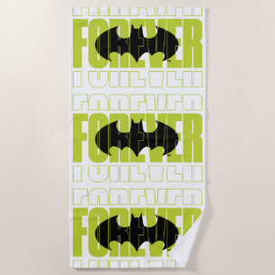 Forever Batman Typography Symbol Graphic Beach Towel