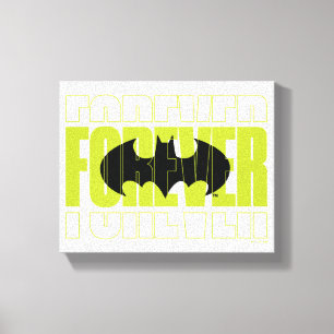 Forever Batman Typography Symbol Graphic Canvas Print