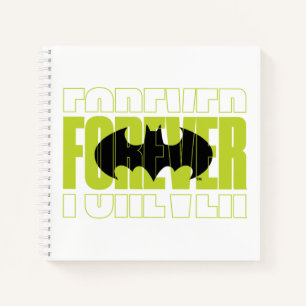 Forever Batman Typography Symbol Graphic Notebook