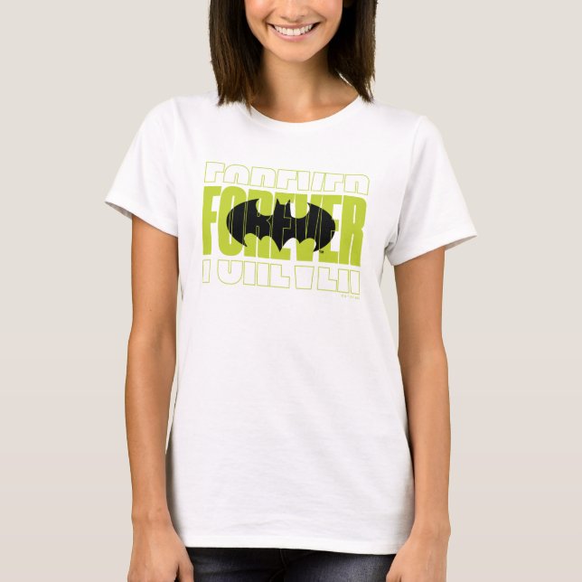 Forever Batman Typography Symbol Graphic T-Shirt (Front)