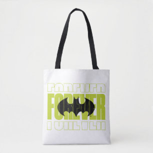 Forever Batman Typography Symbol Graphic Tote Bag