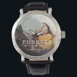 Forever Be My Always Love Wedding Photo Script Watch<br><div class="desc">Modern chic photo watch with hand-lettered script and modern typography reading:' Forever be my always 'alongside your custom names and wedding date. Personalize with your favourite photo and information. Great gift for newlyweds or Valentine's Day!</div>