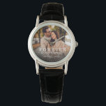 Forever Be My Always Modern Wedding Photo Script Watch<br><div class="desc">Modern chic photo watch with hand-lettered script and modern typography reading:' Forever be my always 'alongside your custom names and wedding date. Personalize with your favourite photo and information. Great gift for newlyweds or Valentine's Day!</div>