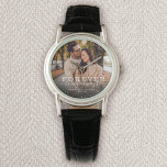 Forever Be My Always Modern Wedding Photo Script Watch<br><div class="desc">Modern chic photo watch with hand-lettered script and modern typography reading:' Forever be my always 'alongside your custom names and wedding date. Personalize with your favourite photo and information. Great gift for newlyweds or Valentine's Day!</div>