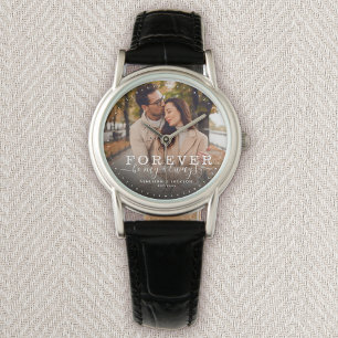 Forever Be My Always Modern Wedding Photo Script Watch