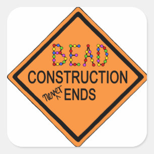 Forever Beading Square Sticker