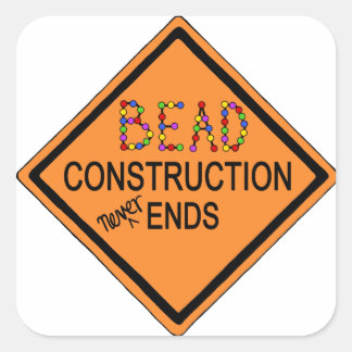 Forever Beading Square Sticker