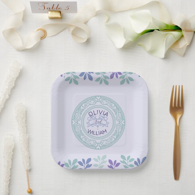 Forever Begins Here: A Wedding  Paper Plate (Wedding)