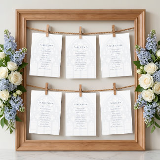 Forever Blue Gothic Classic Wedding Seating Card