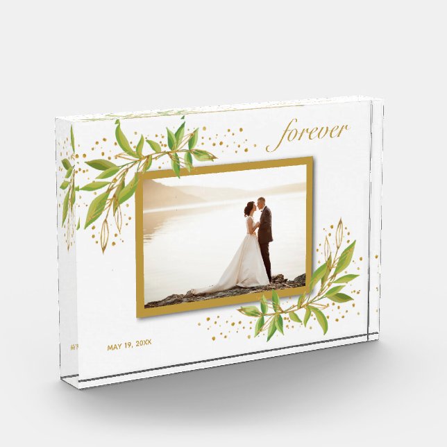 Forever Bride Groom Wedding Photo Block (Left)